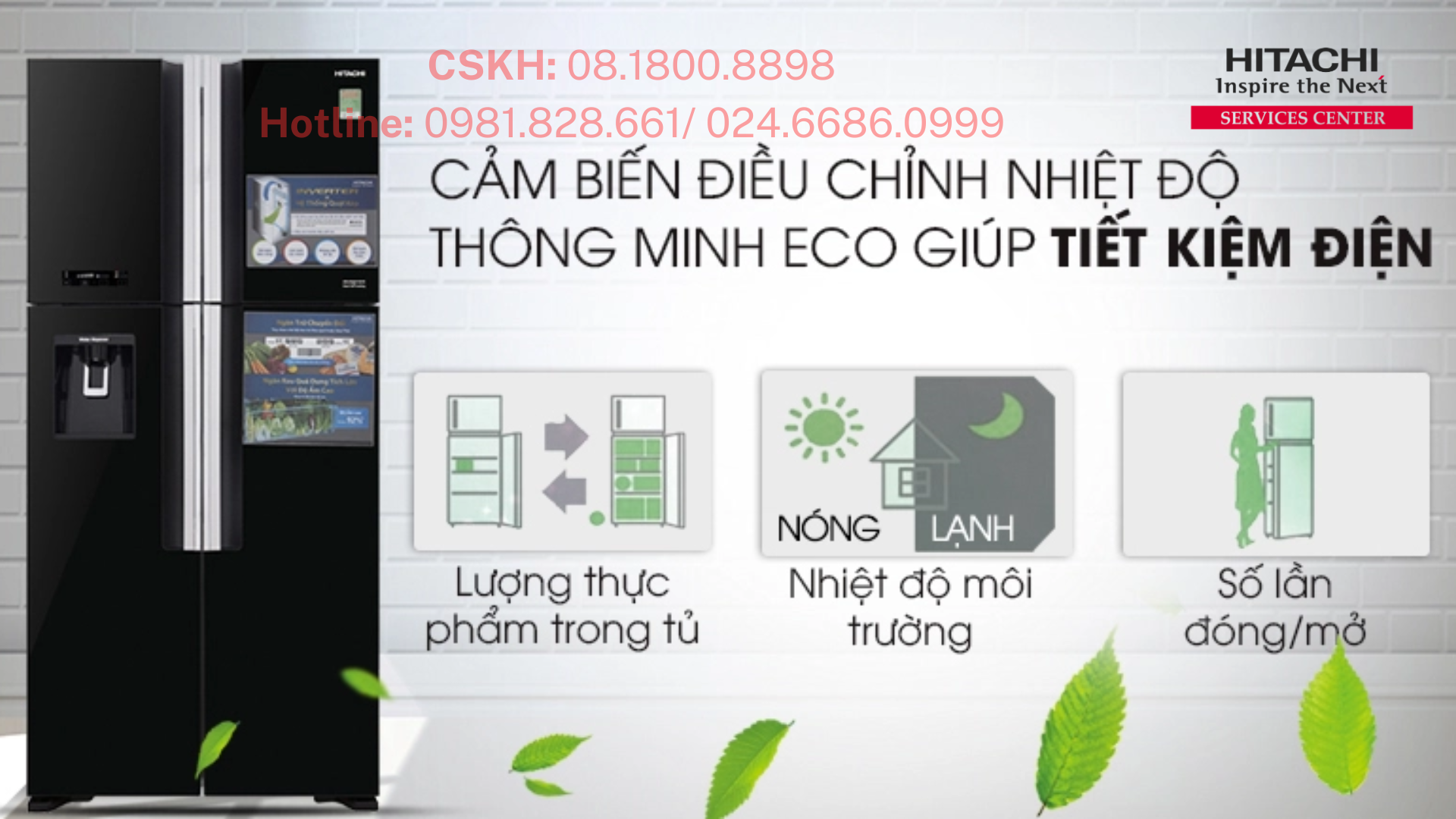 Tủ lạnh Hitachi với công nghệ Eco tân tiến Tủ lạnh Hitachi với công nghệ Eco tân tiến