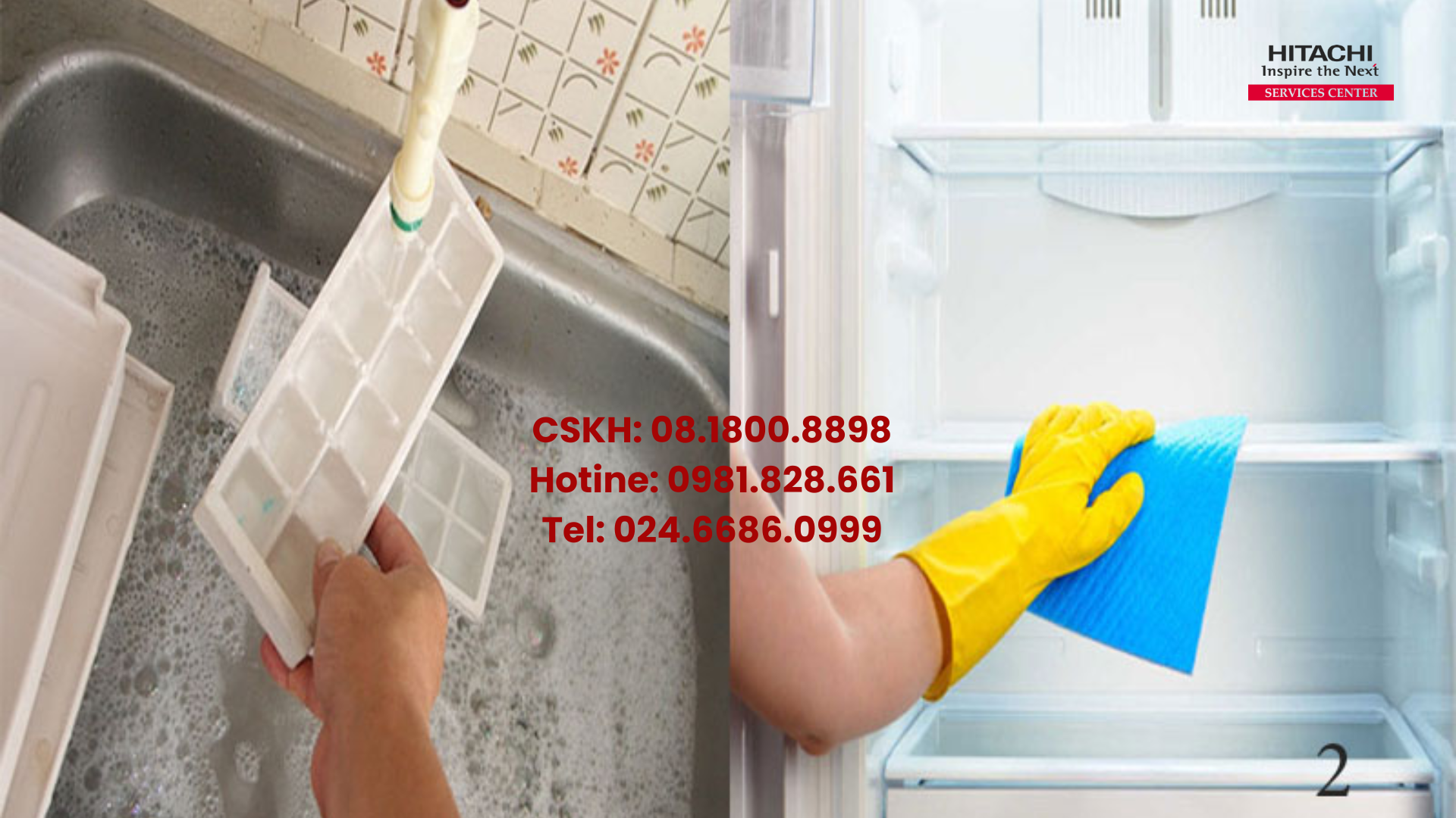 Vệ sinh tủ lạnh nhẹ nhàng và lau khô