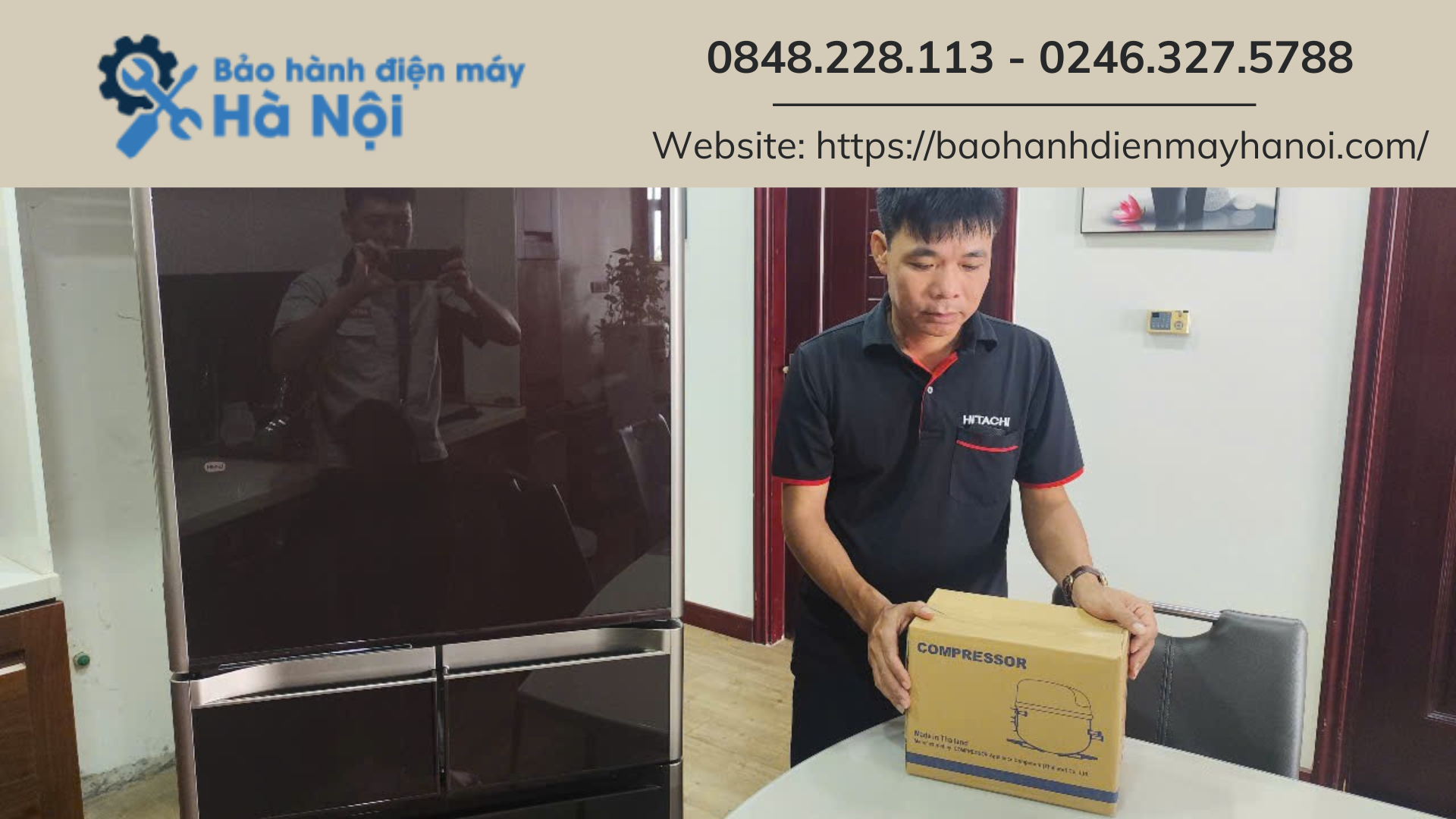 Thay block tủ lạnh Hitachi inverter tại Hà Nội (2) Thay block tủ lạnh Hitachi inverter tại Hà Nội (2)